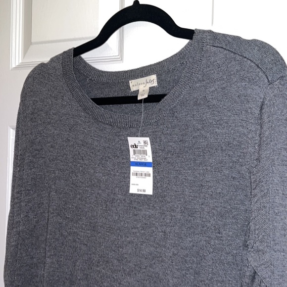 Maison Jules Women’s Crew Neck Sweater in Grey in size XL NWT - Picture 2 of 9